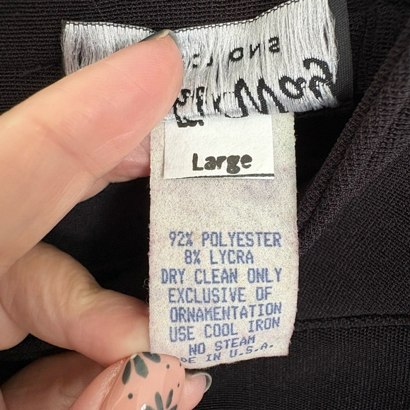 Night Way Collections | Zipper Back Cocktail Dress | Sz L | Black | NWT - Picture 5 of 6